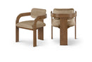 Cedra - Velvet Performance Fabric Upholstered Dining Chair (Set of 2) - Brown Frame