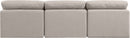 Indulge - Linen 3 Seat Modular Armless Sofa