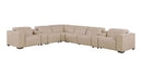 1208 - 8 Piece L Shaped Leather Sectional With 3 Power Recliners & Power Headrests