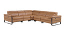 1246 - 5-Piece L-Shaped Modular Power Reclining Sectional With Power Headrests