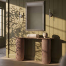 Cindra - Genuine Marble Top And Iron Base Console Table
