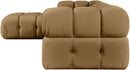 Orin - Velvet 4 Piece Modular Sectional With Chaise