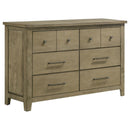 Hazlewood - 6-Drawer Bedroom Dresser Cabinet - Vineyard Oak