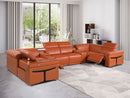 1126 - 8-Piece U-Shaped Sectional Sofa In With 2 Power Recliners & Power Headrests