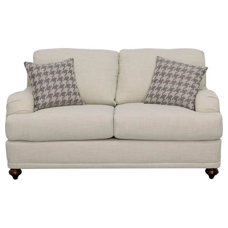 Glenn - Upholstered English Arm Loveseat - Light Gray