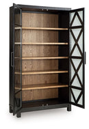 Christop - Accent Cabinet - Black / Brown
