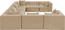 Stellar - 8 Piece Chenille Fabric Upholstered Modular Sectional