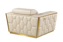1111 - Leather Chair - Beige