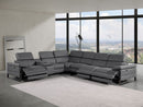 1246 - 7-Piece L-Shaped Modular Power Reclining Sectional With 3 Power Recliners And Power Headrests