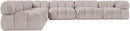 Orin - Velvet 6 Piece Modular L-Shaped Sectional