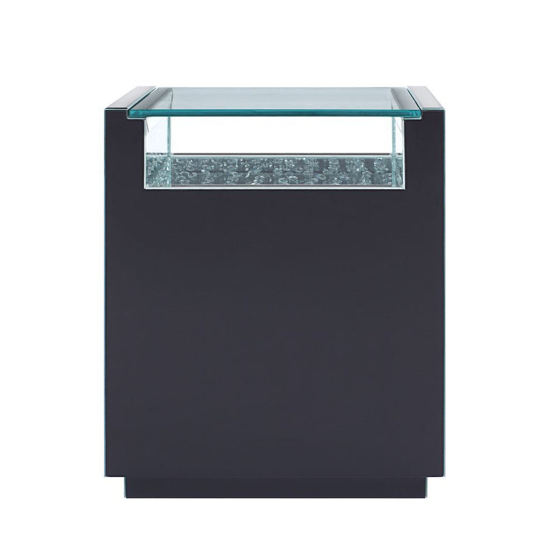 Nysa - 20" X 14" Accent Table - Mirrored & Faux Crystals