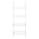 Amaturo - 4-Shelf Acrylic Ladder Bookshelf - Clear
