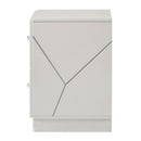 Esther - Nightstand - White / Silver