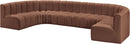Arc - Faux Leather Modular U-Shaped Sectional