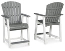 Transville - Barstool (Set of 2) - Gray / White