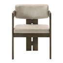 Destin - Side Chair - Light Gray Fabric & Walnut