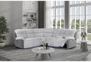 U6028 - Reclining Sectional With LED - Gray