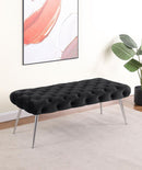 Ella - Upholstered Tufted Bench Metal Legs