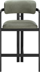 Aurum - Vegan Leather Upholstered Counter Stool With Graphite Black Base