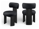 Atelier - Vegan Leather Upholstered Dining Chair (Set of 2) - Black Frame