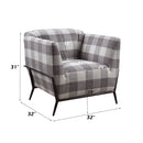 Niamey II - Accent Chair - Pattern Fabric & Metal Frame Black