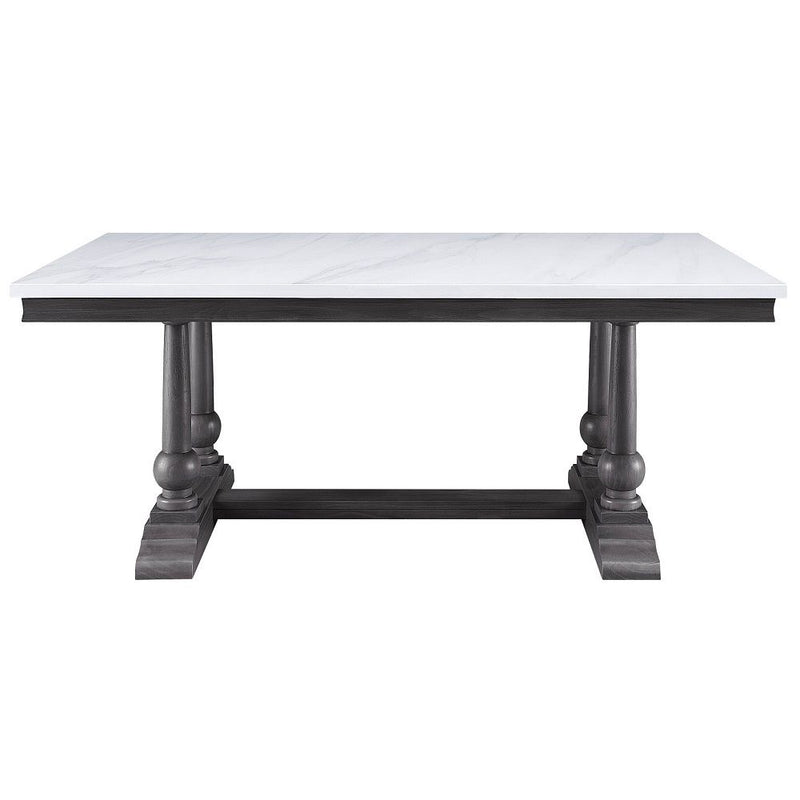 Yabeina - Dining Table - Marble Top Top & Gray Oak