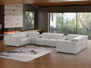 1208 - 8 Piece U Shaped Leather Sectional With 4 Power Recliners & Power Headrests