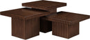 Spencer - Oak Veneer 3 Piece Coffee Tabl