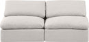 Indulge - Linen 2 Seat Modular Armless Sofa