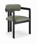 Aurum - Vegan Leather Upholstered Dining Chair With Graphite Black Base (Set of 2)