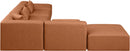 Cube - 6 Piece Modular Corner Armless Sectional - Cognac