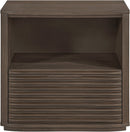 Morino - Oak Veneer And Solid Wood Nightstand - Brown