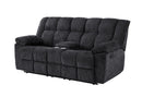 U6000 - Console Reclining Loveseat - Black