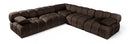 Orin - Velvet Fabric 5 Piece Modular Sectional