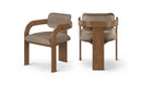 Cedra - Velvet Performance Fabric Upholstered Dining Chair (Set of 2) - Brown Frame