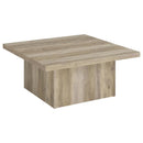 Devar - Square Engineered Wood Coffee Table - Distressed Pine