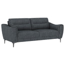 Nolan - Upholstered Sloped Track Arm Sofa - Charcoal