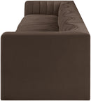 Rummi - Velvet Performance Fabric Upholstered 5 Piece Modular Sofa