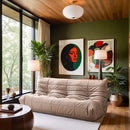 Relax - Vegan Leather 77.75" Upholstered Sofa - Tan