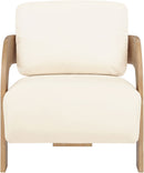 Cedra - Velvet Performance Fabric Upholstered Accent Chair - Natural Frame