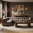 Orin - Velvet 6 Piece Modular L-Shaped Sectional