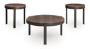 Horizon Hills - Occasional Table Set (Set of 3) - Brown / Black