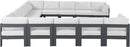 Nizuc - Outdoor Patio 13 Piece Modular Sectional With Gray Frame