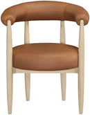 Sable - Vegan Leather Upholstered Dining Chair (Set of 2) - Painted Natural Base