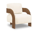 Cedra - Velvet Performance Fabric Upholstered Accent Chair - Brown Frame