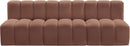 Arc - Faux Leather 3 Seats Modular Sofa