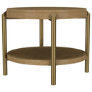 Arini - Round End Side Table With Storage Shelf