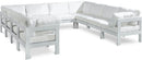 Nizuc - Outdoor Patio 10 Piece Modular Sectional With White Frame