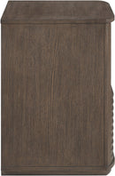 Morino - Oak Veneer And Solid Wood Nightstand - Brown