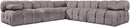 Orin - Velvet Fabric 5 Piece Modular Sectional